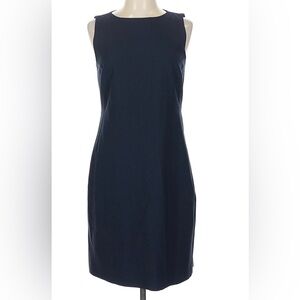 Theory Navy Sleeveless Midi Sheath Dress